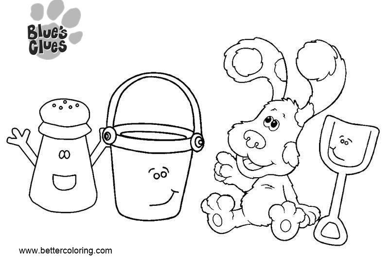 Free Blue's Clues Coloring Pages with Friends printable