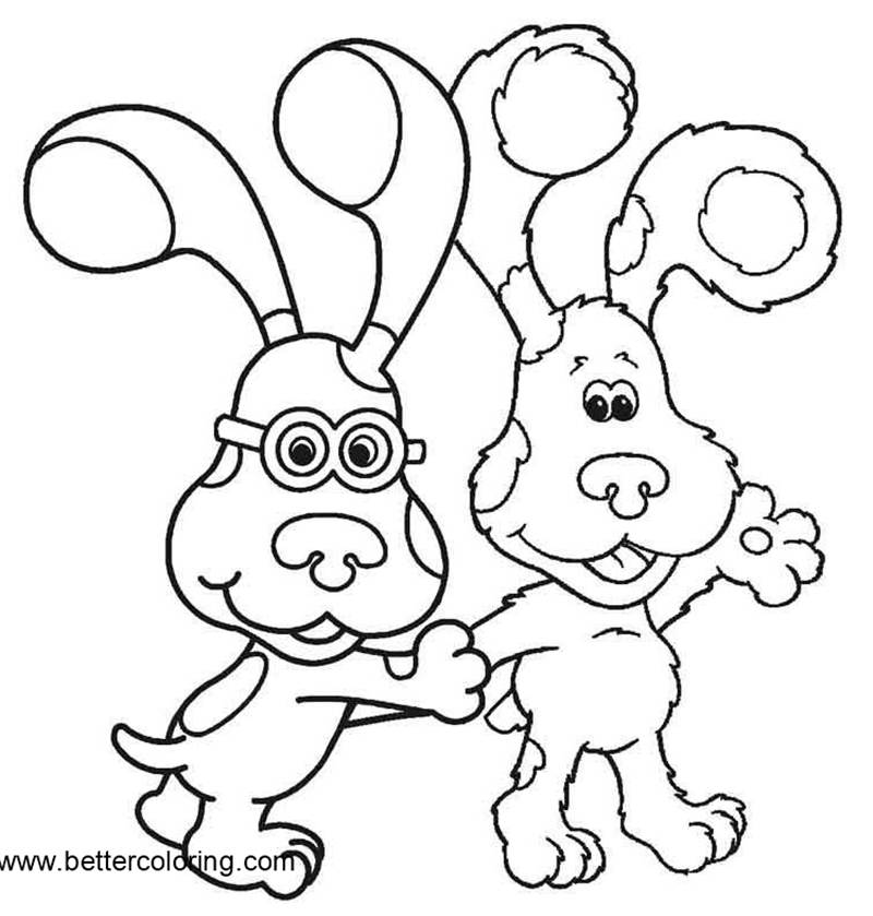 Free Blue's Clues Coloring Pages with Magenta printable