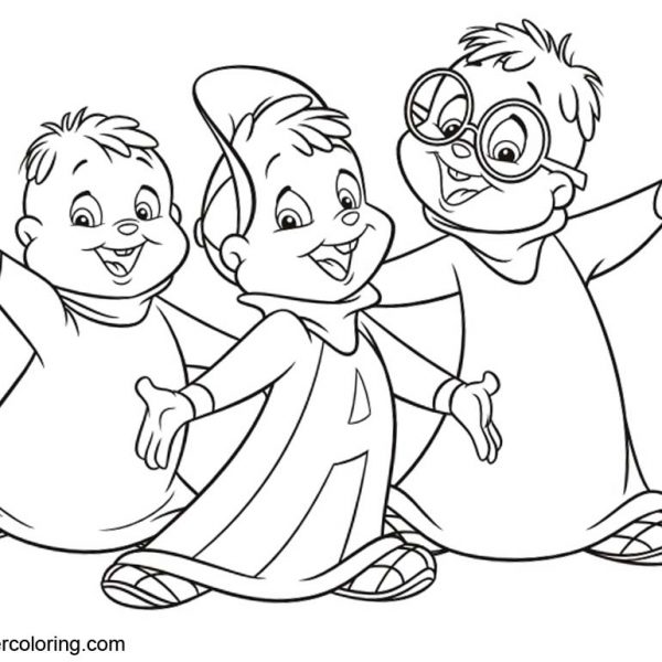 Alvin And The Chipmunks Coloring - Boys From Alvin And The Chipmunks Coloring Pages 600x600 