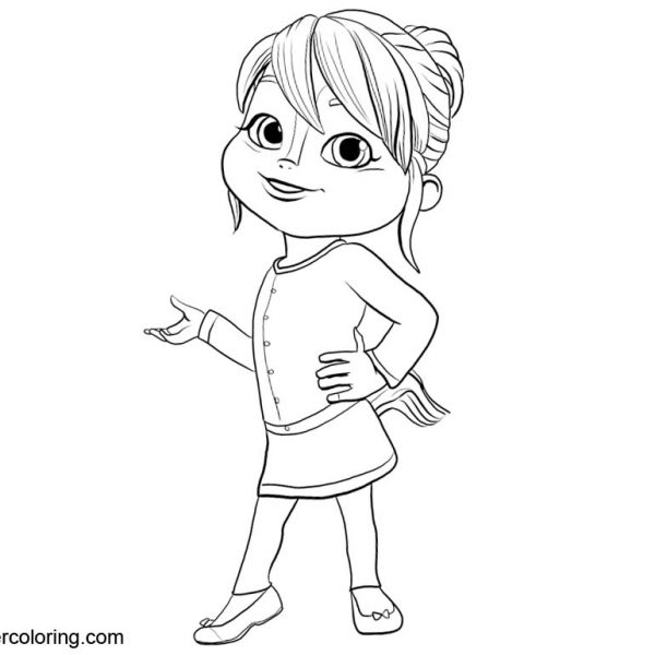 Eleanor from Alvin And The Chipmunks Coloring Pages - Free Printable ...