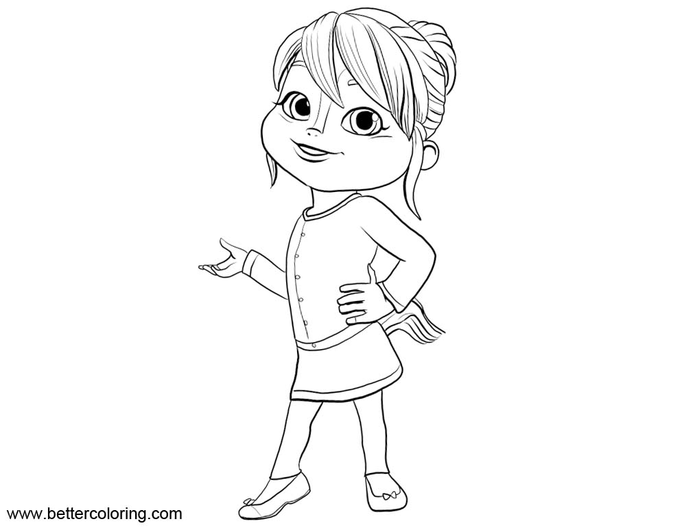 Free Brittany from Alvin And The Chipmunks Coloring Pages printable