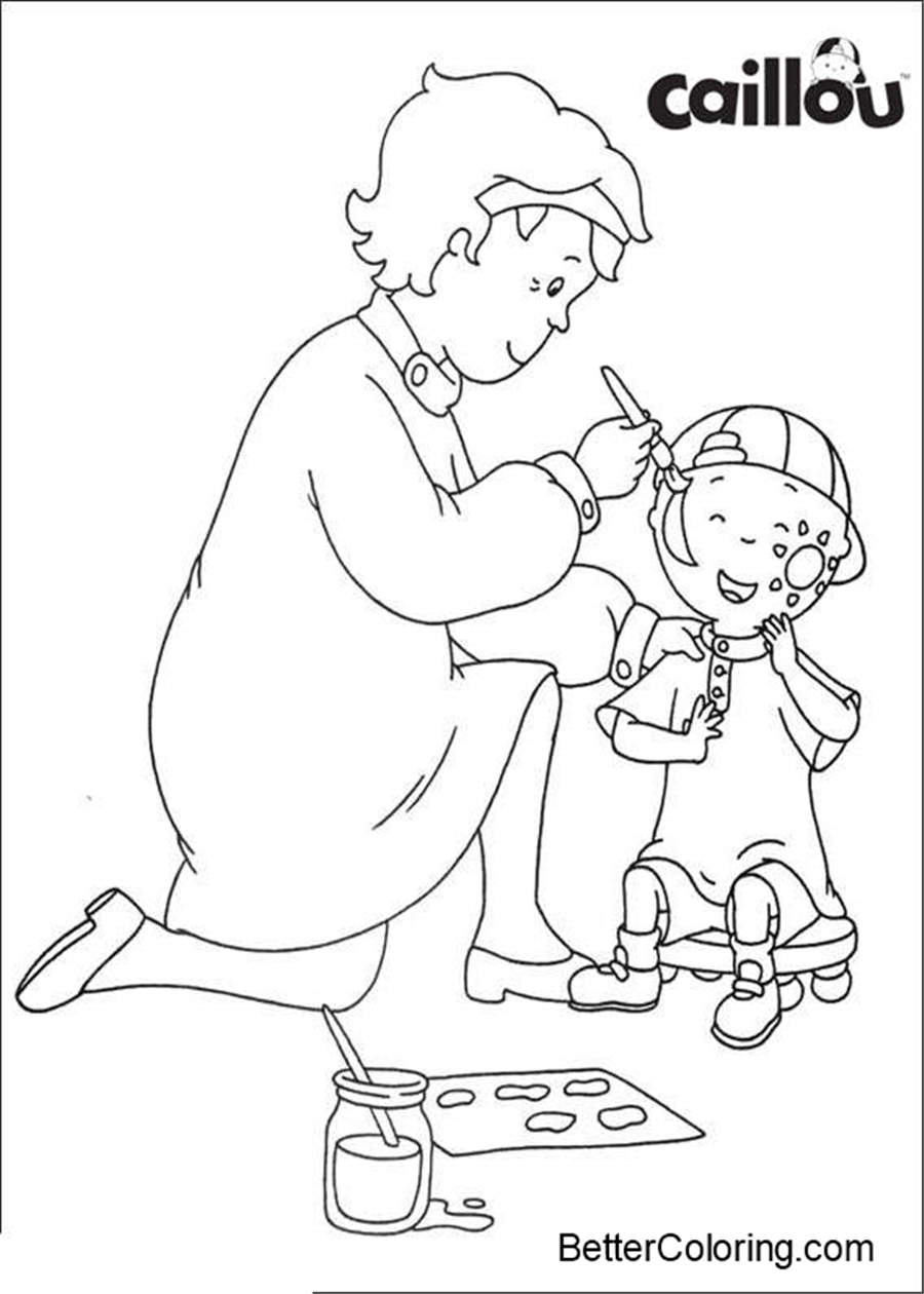 Free Caillou Coloring Pages Clipart printable