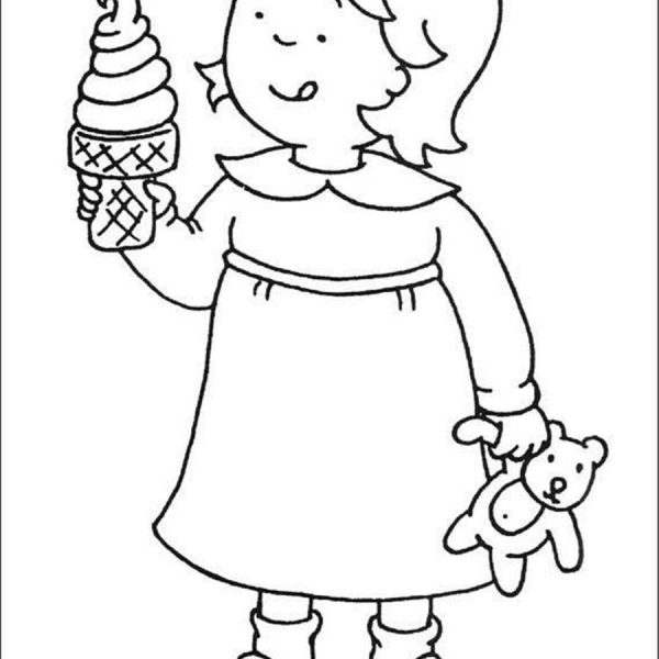 Christmas Caillou Coloring Pages Merry Chiristmas Free Printable