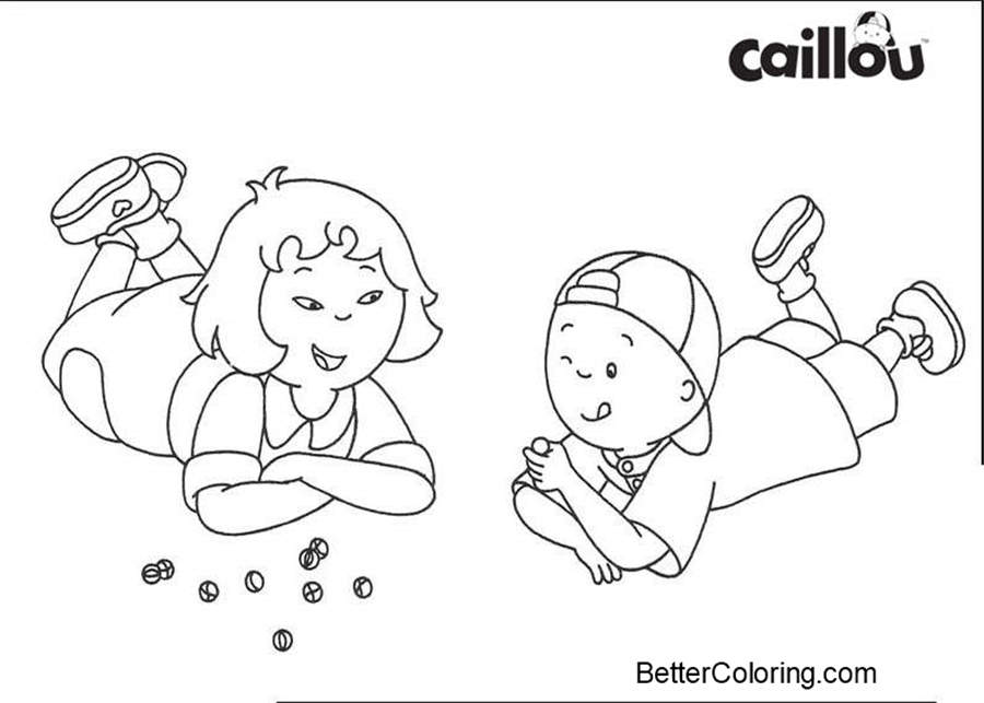Free Caillou Coloring Pages Line Drawing printable