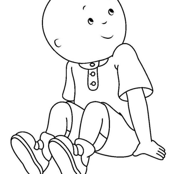 Christmas Caillou Coloring Pages Merry Chiristmas Free Printable