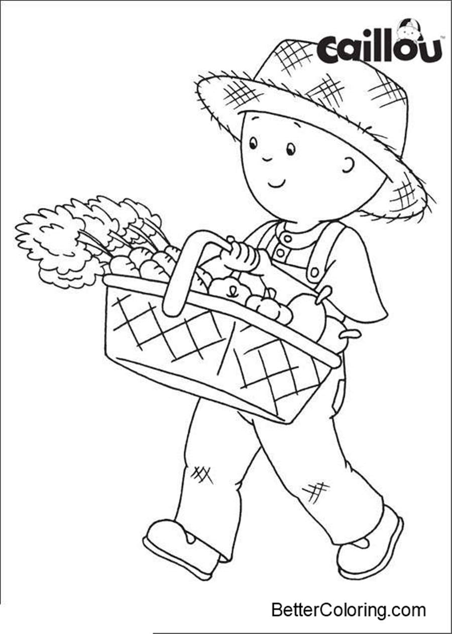 Free Caillou Coloring Pages for Kids printable