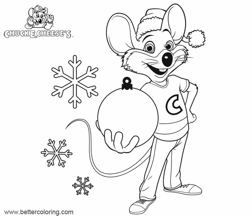 Free Chuck E Cheese Coloring Pages Christmas printable