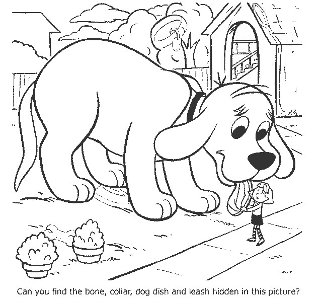 Free Clifford Coloring Pages Big Red Dog printable