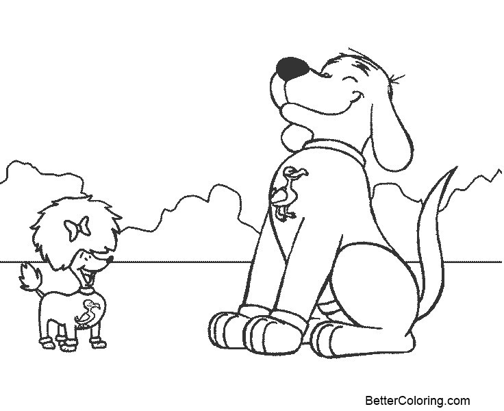 Free Clifford Coloring Pages Cute Cleo printable