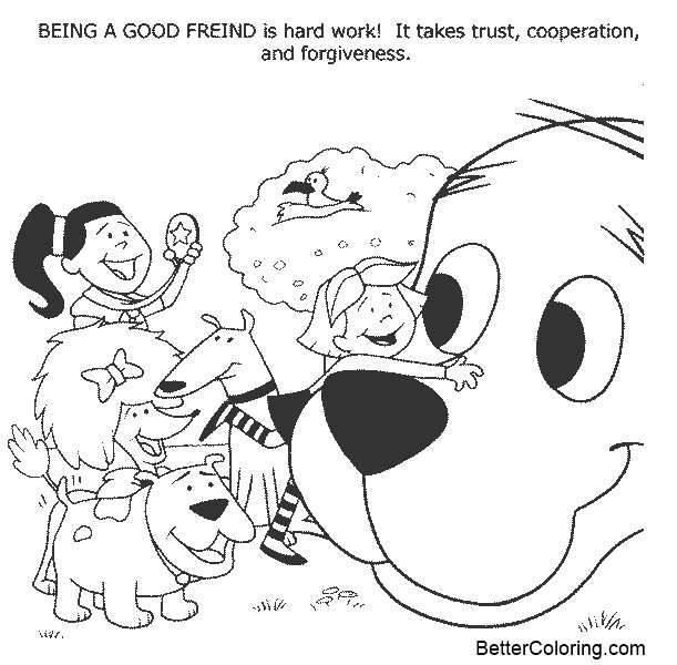 Free Clifford Coloring Pages Good Griend printable
