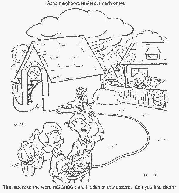 Free Clifford Coloring Pages respect printable