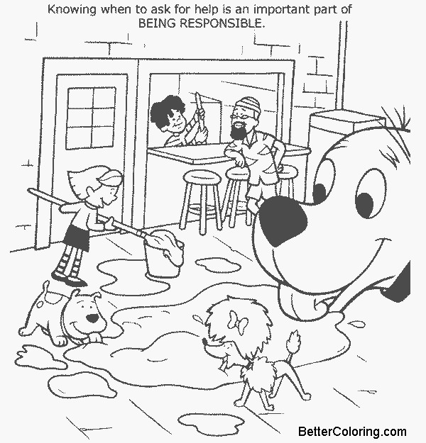 Free Clifford Coloring Pages responsible Lineart printable