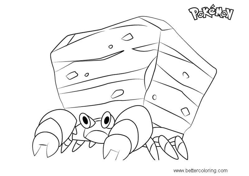 Crustle from Pokemon Coloring Pages - Free Printable Coloring Pages