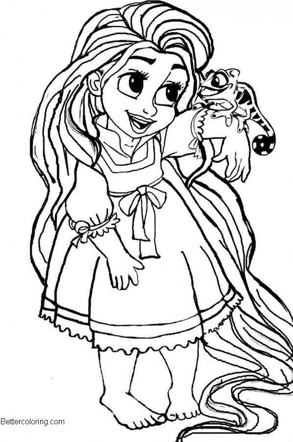 Download Cute Disney Princess Coloring Pages Tangled - Free ...