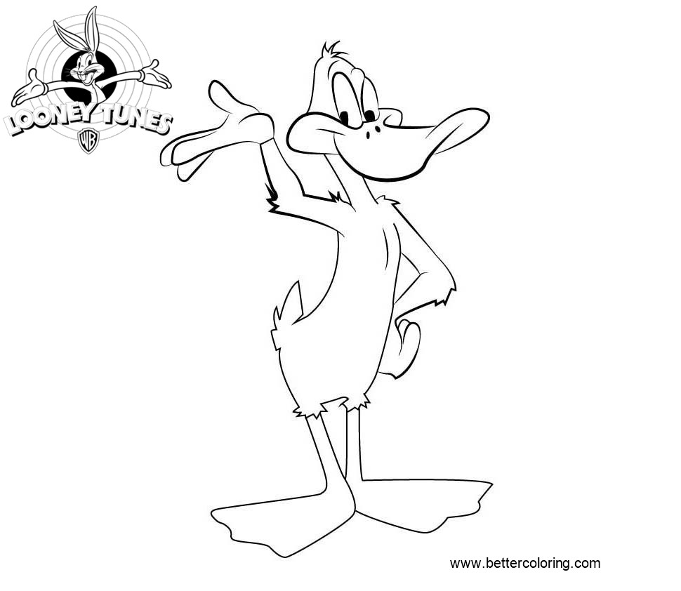 Daffy Duck from Looney Tunes Coloring Pages - Free Printable Coloring Pages