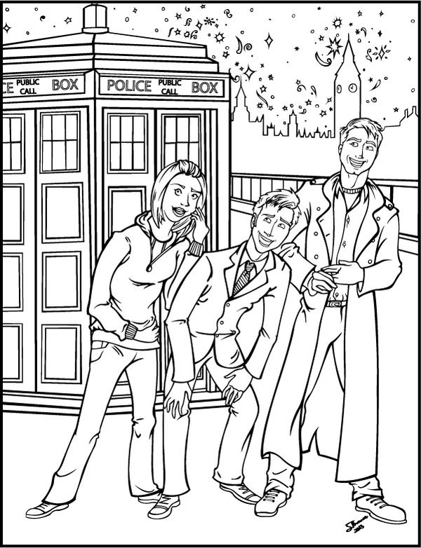 Free Doctor Who Characters Coloring Pages printable