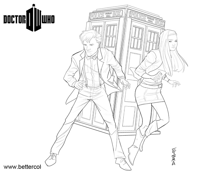 Free Doctor Who Coloring Pages Amy Pond printable