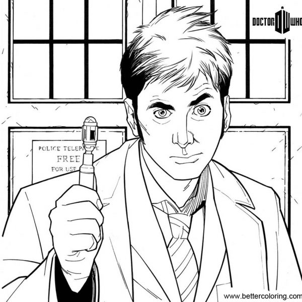 Doctor Who Coloring Pages Christopher Eccleston - Free Printable