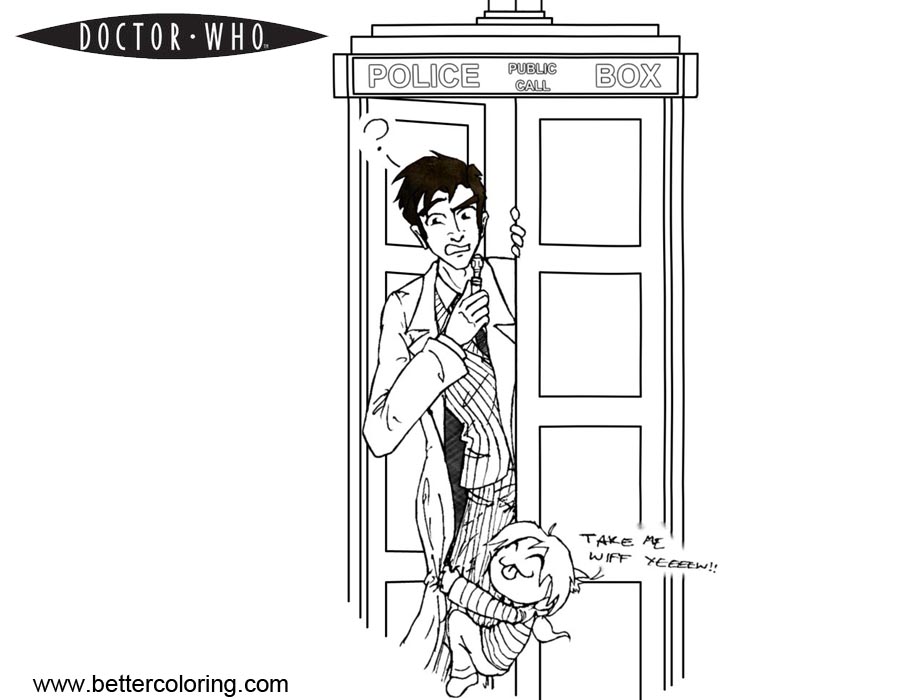 Free Doctor Who TARDIS Coloring Pages printable