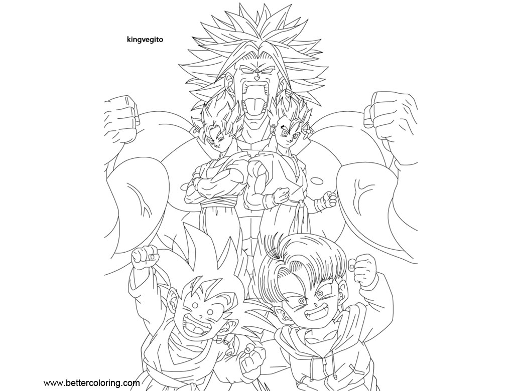 Free Dragon Ball Super Coloring Pages DBZ Kai Movie 10 by kingvegito printable