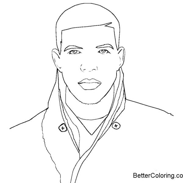 Drake Coloring Pages Hand Crafts Template - Free Printable Coloring Pages
