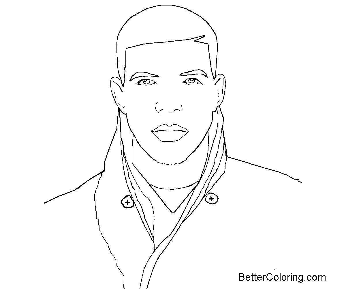 Free Drake Coloring Pages Linear printable