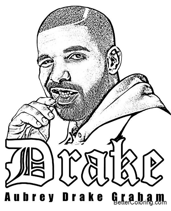 Free Drake Coloring Pages Sketch printable