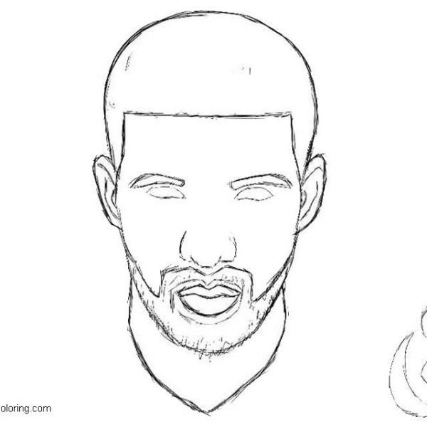 Drake Coloring Pages with Sun glasses - Free Printable Coloring Pages