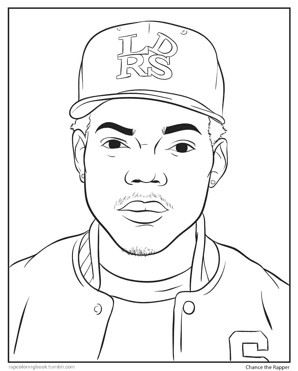 Free Drake Coloring Pages in Hat printable