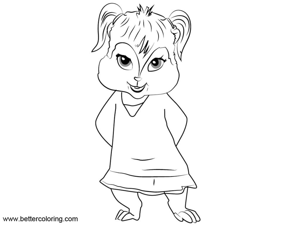 Free Eleanor from Alvin And The Chipmunks Coloring Pages printable