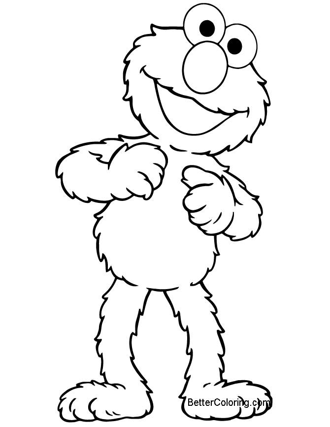 Free Elmo Coloring Pages Clipart printable