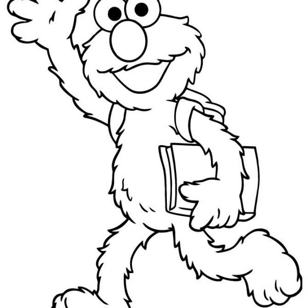 Elmo Coloring Pages and His Name - Free Printable Coloring Pages