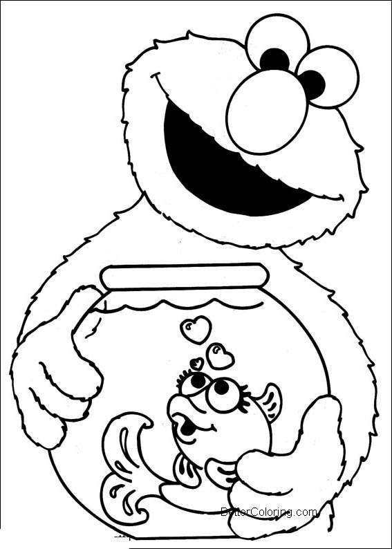 Free Elmo Coloring Pages from Sesame Street printable
