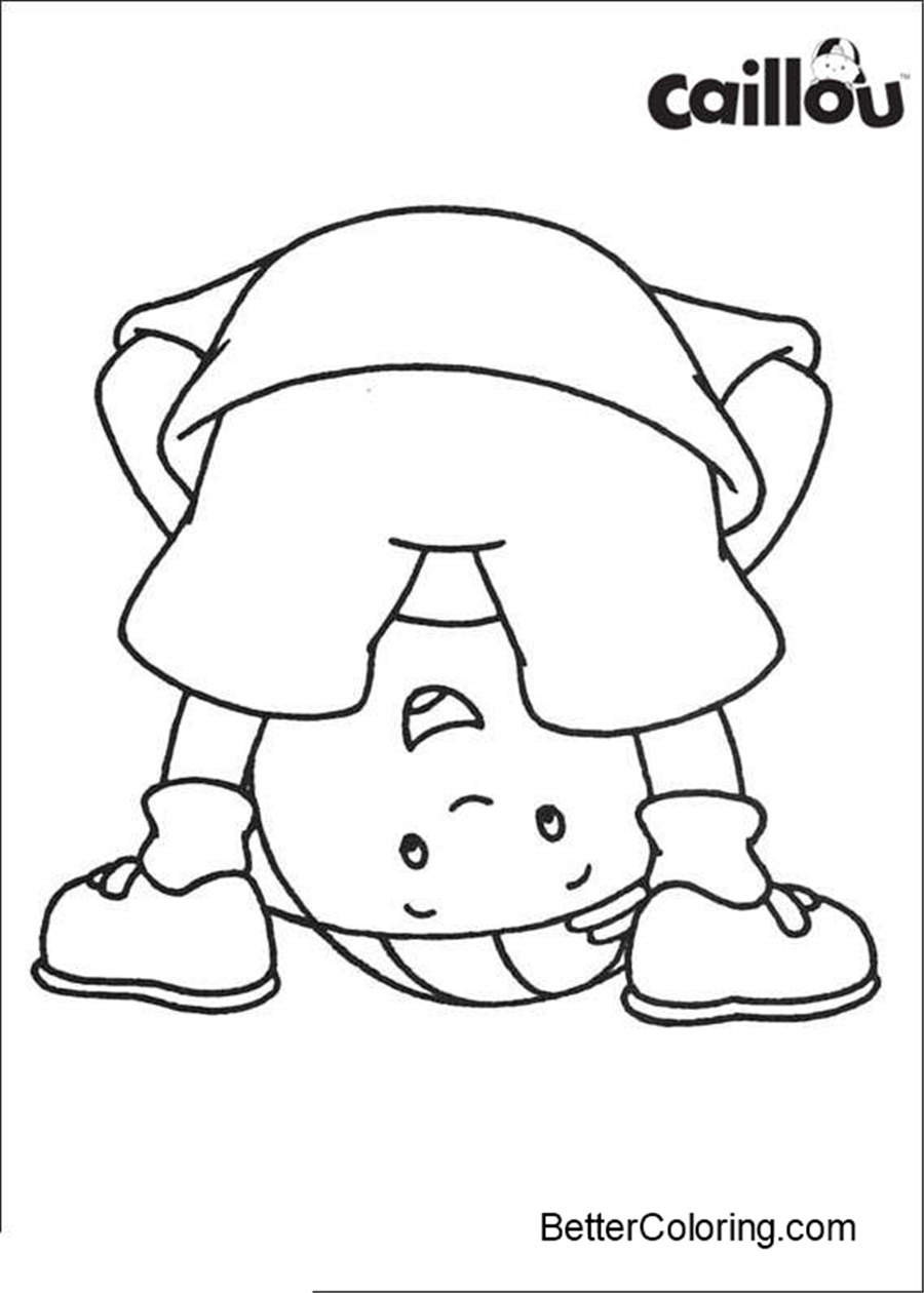 Free Free Simple Caillou Coloring Pages printable