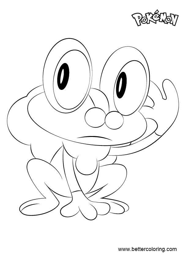 Free Froakie from Pokemon Coloring Pages printable