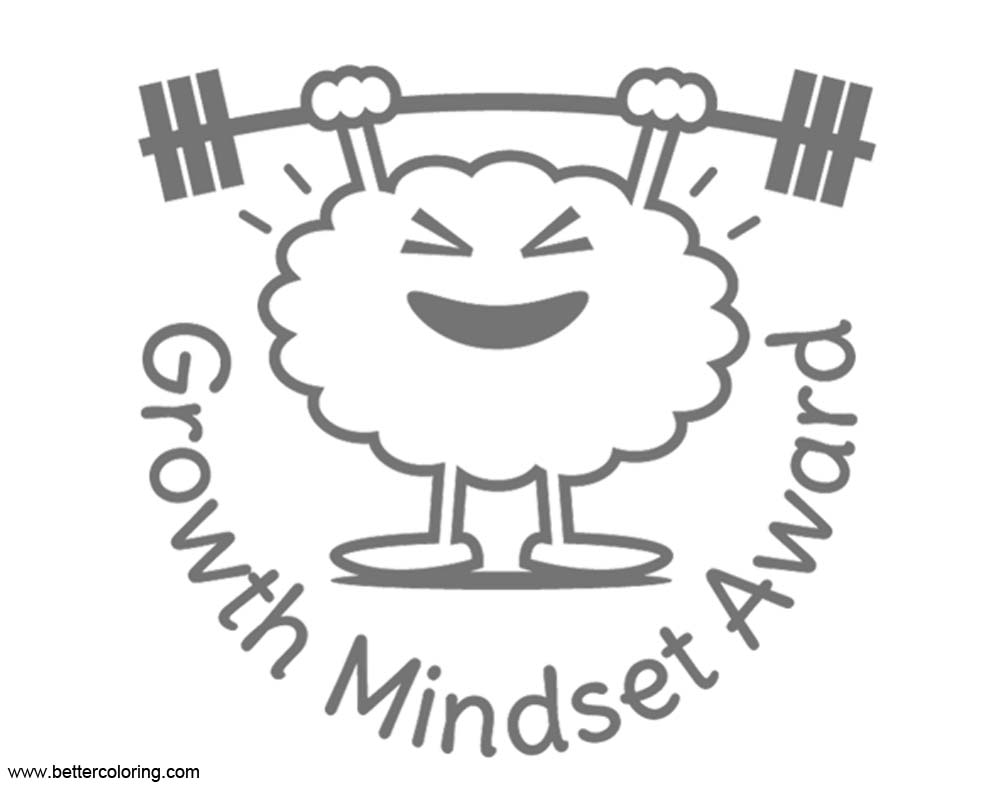 Free Growth Mindset Award Coloring Pages printable