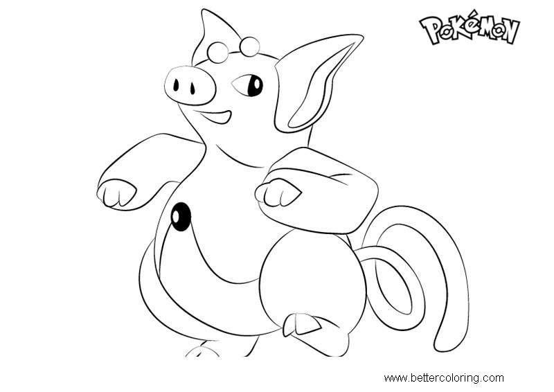 Free Grumpig from Pokemon Coloring Pages printable