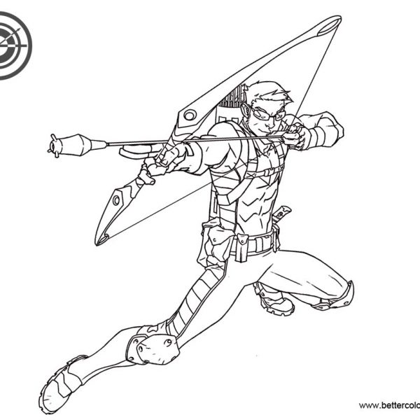 Hawkeye Coloring Pages Clipart - Free Printable Coloring Pages