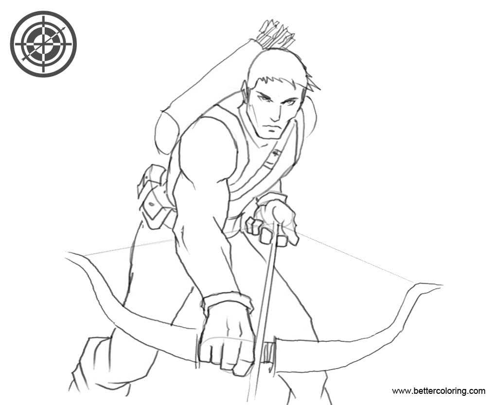 Hawkeye Coloring Pages from Avengers - Free Printable  