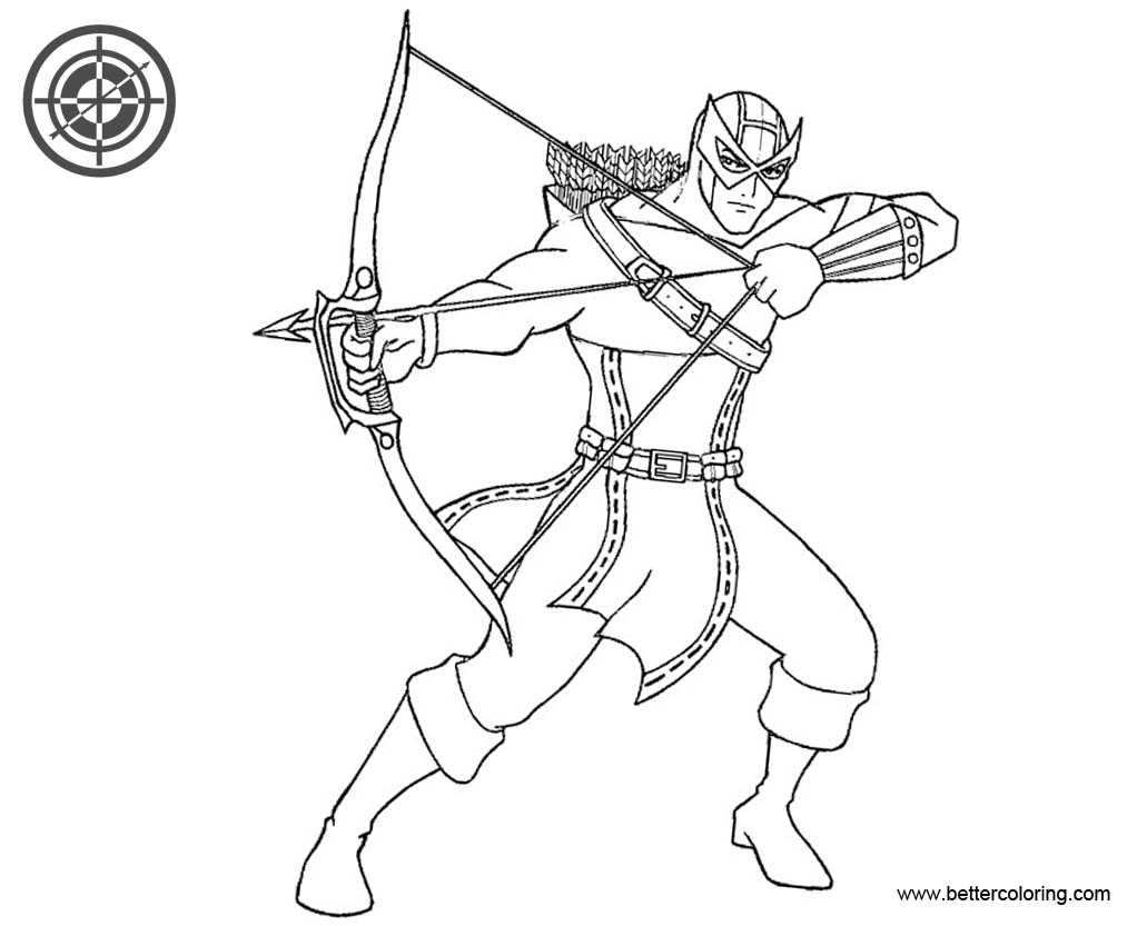 Free Hawkeye Coloring Pages from Marvel Comics printable