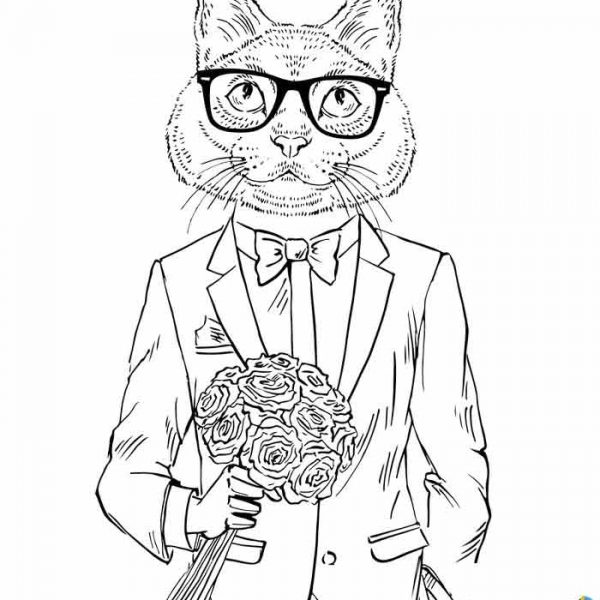 Cartoon Hipster Coloring Pages Animal Free Printable Coloring Pages