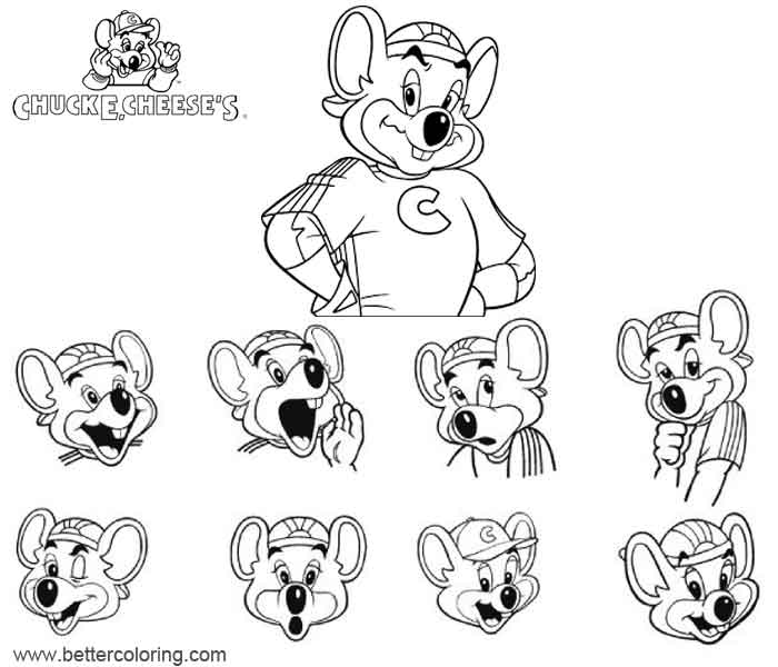 How to Draw Chuck E Cheese Coloring Pages - Free Printable Coloring Pages