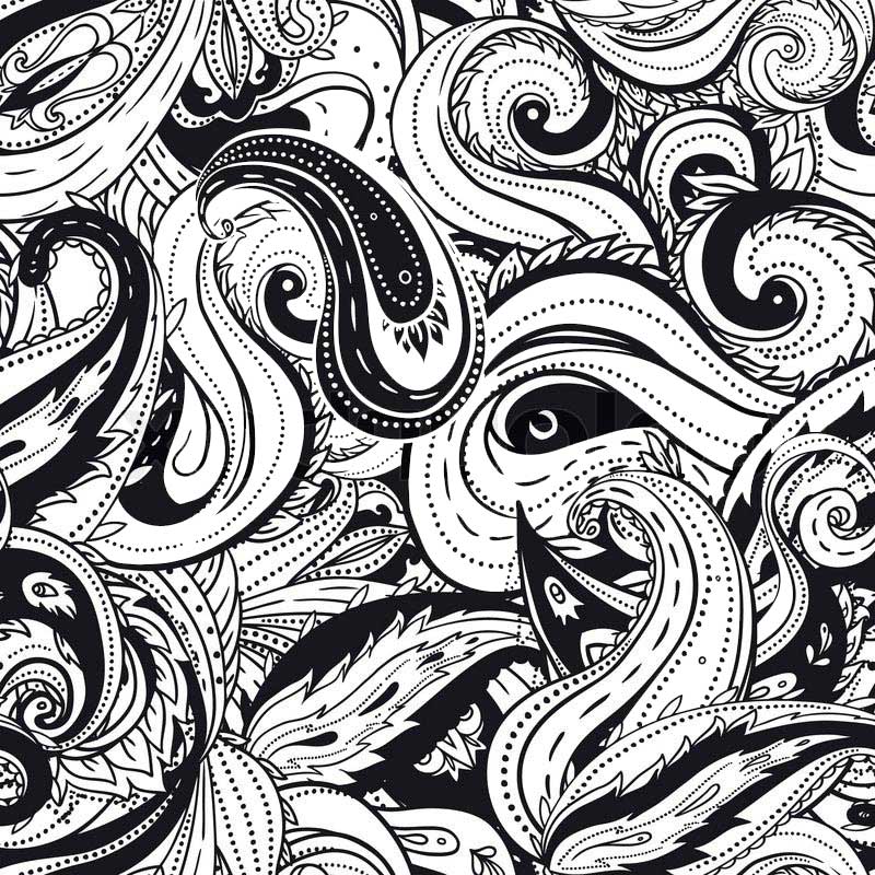 Free Indian Paisley Coloring Pages printable