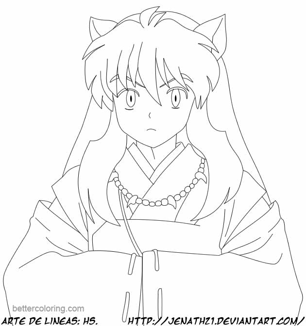 Free InuYasha Coloring Pages by jenath21 printable
