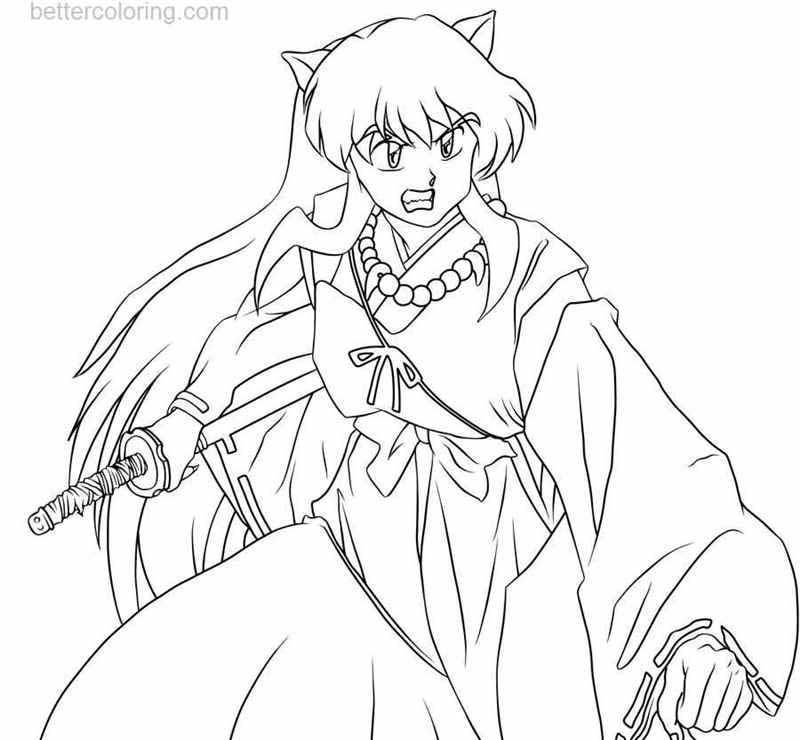 Free InuYasha Coloring Pages by ravancody printable