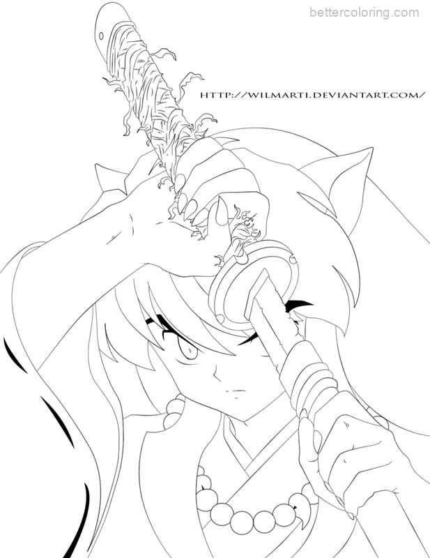 Free InuYasha Coloring Pages by wilmarti printable