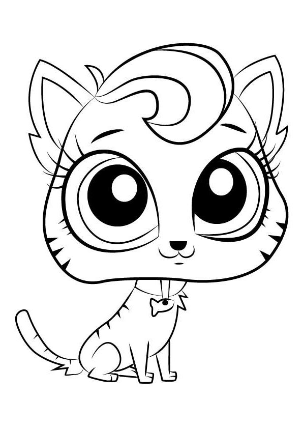 Free Littlest Pet Shop Coloring Pages Meow-Meow printable
