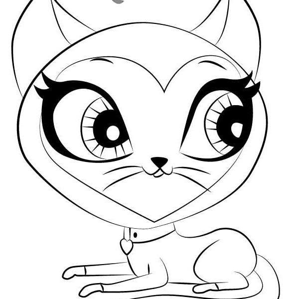 Littlest Pet Shop Coloring Pages Meow-Meow - Free Printable Coloring Pages