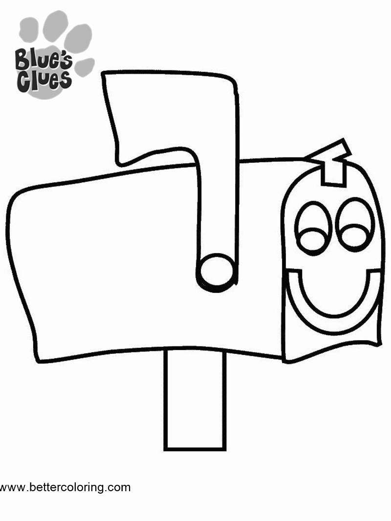 Free Mailbox from Blue's Clues Coloring Pages printable