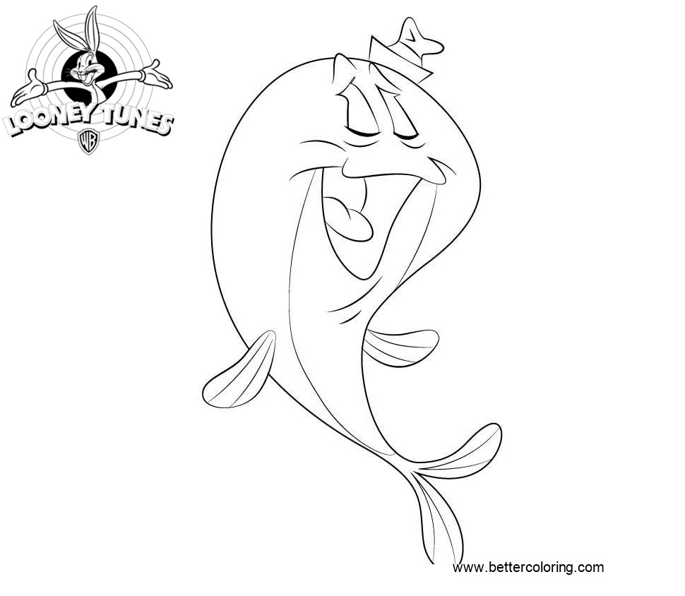 Free Marty the Whale from Looney Tunes Coloring Pages printable
